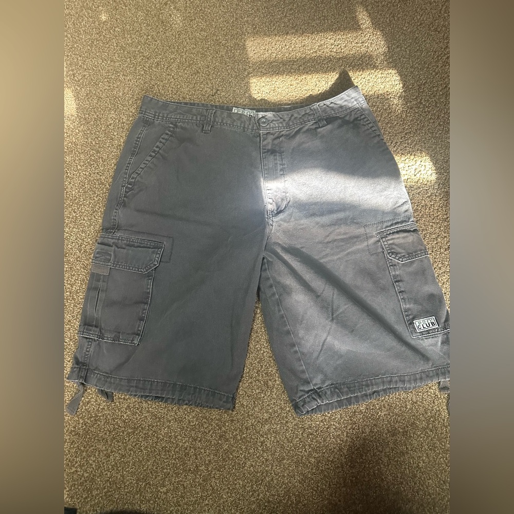 Grey pro club cargo jorts